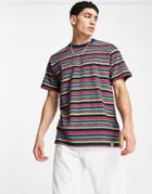 Carhartt Wip Riggs Stripe T-shirt In Dark Navy
