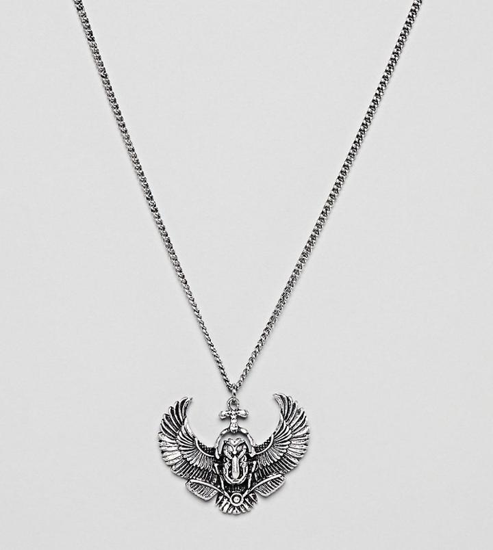 Reclaimed Vintage Inspired Bird Pendant Necklace In Silver Exclusive To Asos - Silver