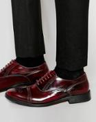 Base London Noel Leather Brogues - Red