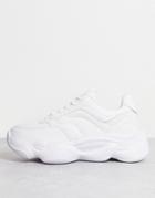 Truffle Collection Chunky Bubble Sole Sneakers In White