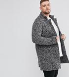 Asos Plus Longline Heavyweight Knitted Duster Cardigan In Charcoal - Gray