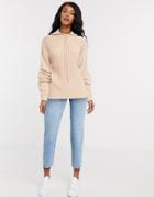 In The Style X Lorna Luxe Lullaby Ribbed Hoodie Set In Blush-pink