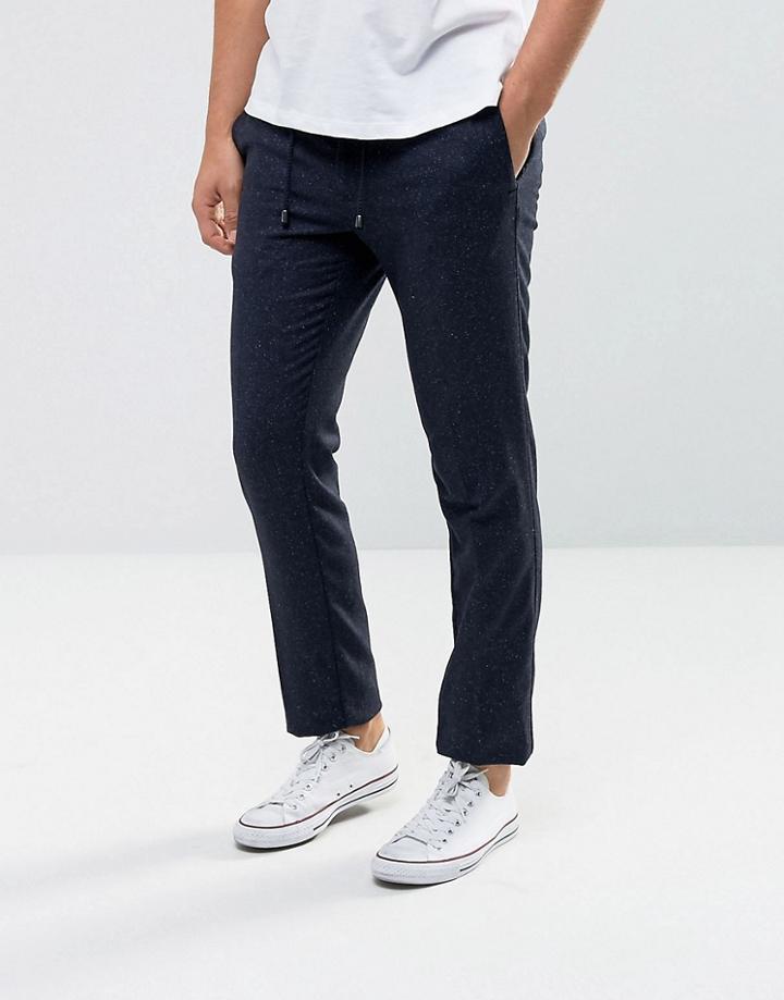 Tommy Hilfiger Neppy Wool Joggers In Slim Fit Navy - Navy
