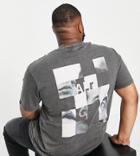 Only & Sons Plus Washed Oversized T-shirt With Print In Gray