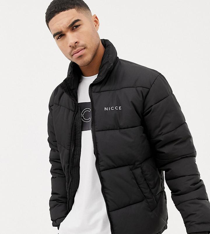 Nicce Puffer Jacket In Black Exclusive To Asos