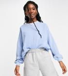 Daisy Street Oversized Sweatshirt In Acid Wash-blues