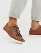 Silver Street Leather Sneaker In Tan-brown