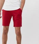 Asos Design Tall Jersey Skinny Shorts In Bright Red - Red