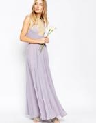 Asos Wedding Lace Applique Maxi Dress - Lilac