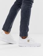 Siksilk Sneakers In White With Gold Logo - White