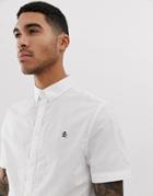 Original Penguin Short Sleeve Poplin Shirt Button Down In White - White