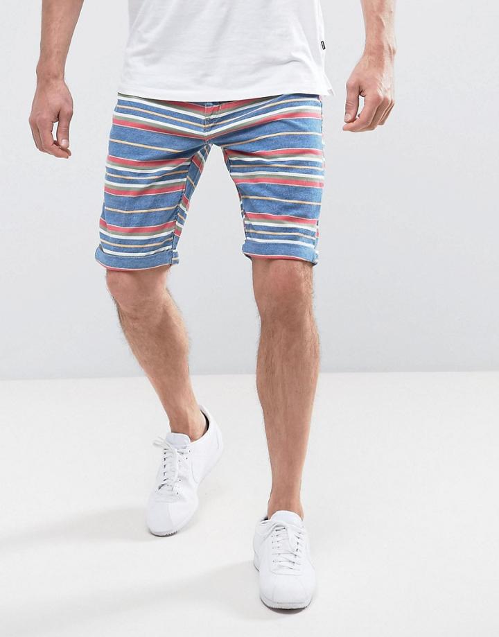 Wrangler Regular Shorts Disco Stripes - Blue