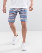 Wrangler Regular Shorts Disco Stripes - Blue