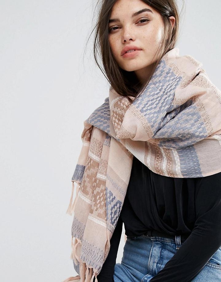 Pieces Scarf In Pastel - Multi