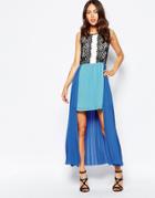 Jovonna Premier Arent We Wonderful Maxi Dress With Lace Top - Blue