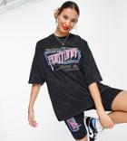Collusion Fortuna Acid Wash Graphic Coordinating T-shirt In Gray-grey
