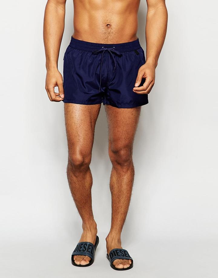 Diesel Logo Swim Shorts Foldaway - Blue