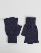 Asos Fingerless Gloves In Denim - Blue