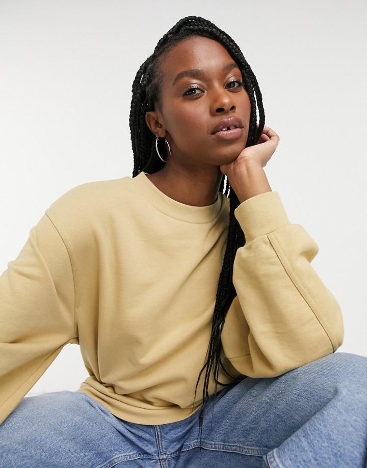 & Other Stories Cotton Fine Sweatshirt In Camel - Beige-neutral