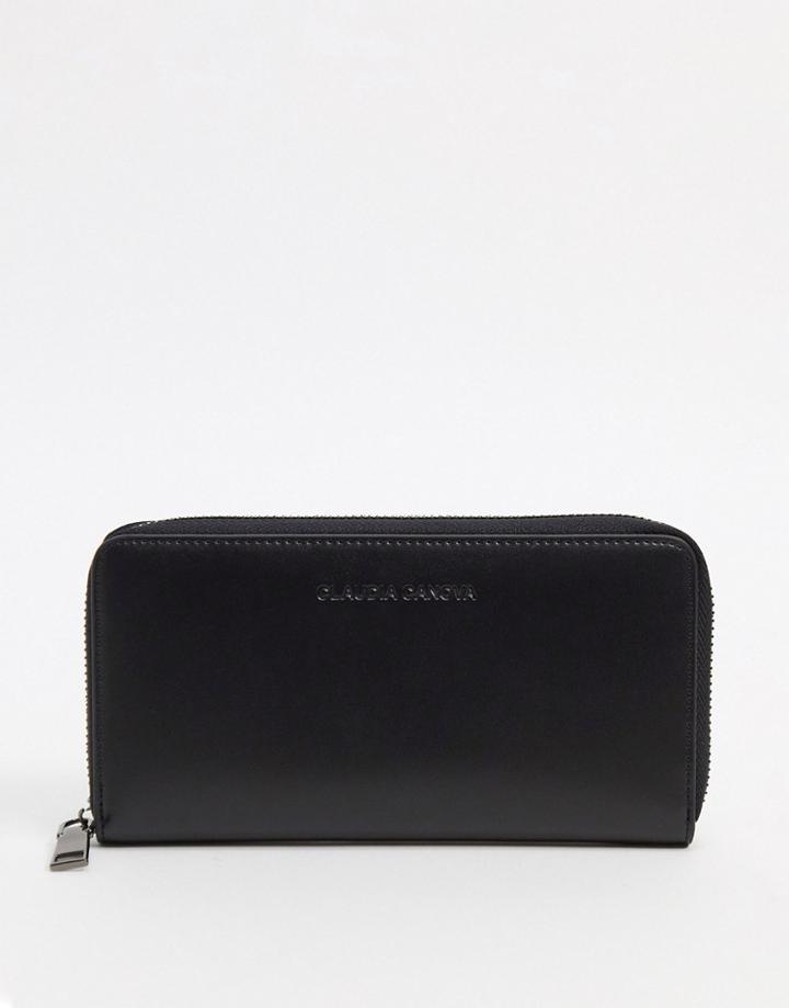 Claudia Canova Large Zip Around Wallet In Black