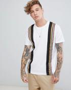 Brooklyn Supply T-shirt With Multicoloured Taping - White