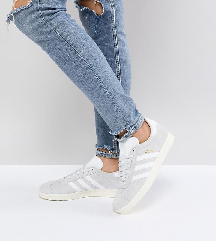Adidas Originals Gazelle Sneakers In Pale Gray - Gray