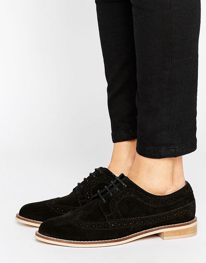 Asos Mai Suede Brogues - Black