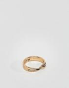 Icon Brand Twisted Band Ring In Antique Gold - Gold