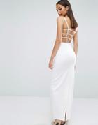 Aqaq Maier Caged Back Maxi Dress - Cream