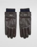 Ted Baker Quiff Gloves In Leather - Brown