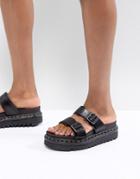 Dr Martens Myles Two Strap Flat Sandals - Black