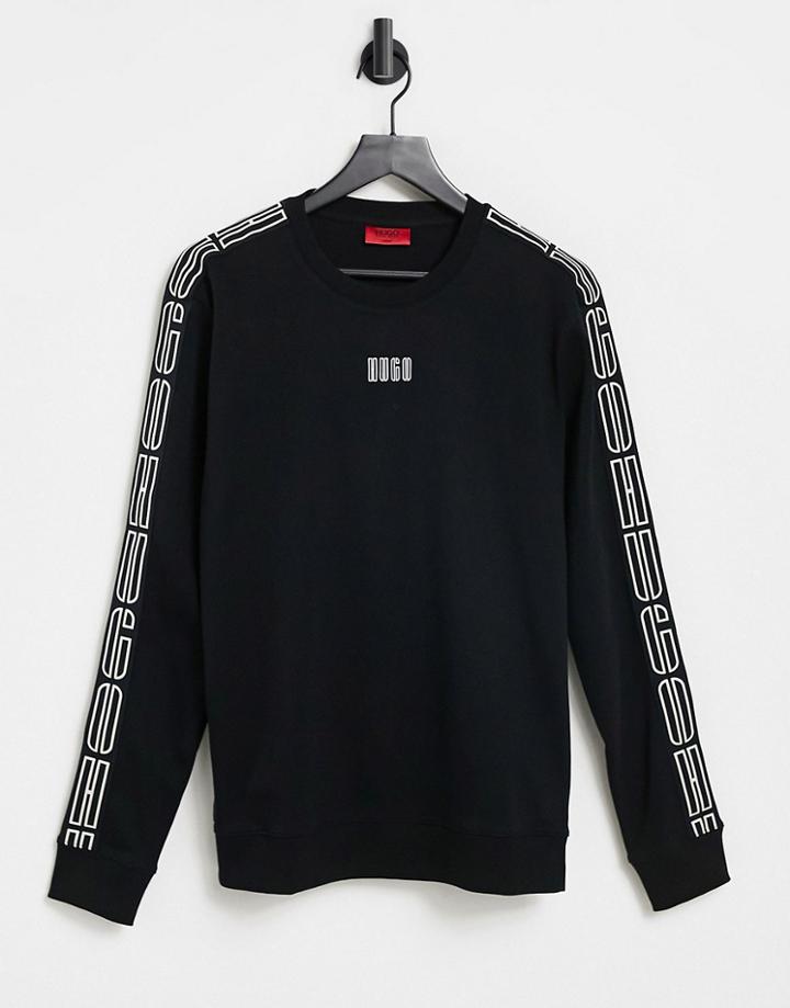 Hugo Doby Crew Neck Sweatshirt In Black