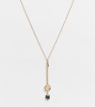 Reclaimed Vintage Inspired Y Chain Necklace With Coin And Stone And Gold
