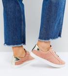 Asos Delina Wide Fit Lace Up Sneakers - Orange