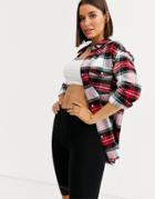 River Island Checked Shirt In Red