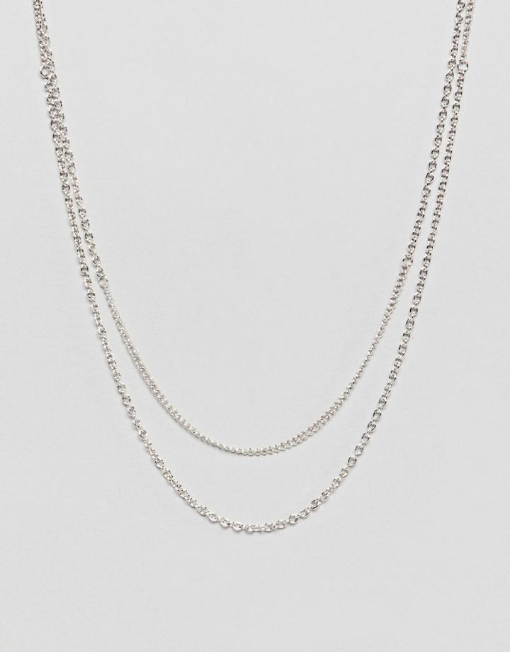 Icon Brand Antique Silver Chain Necklace - Silver