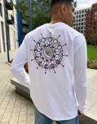 Only & Sons Oversized Long Sleeve T-shirt With Mystic Back Print In White