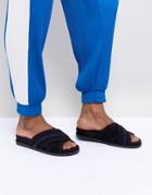 Call It Spring Nydeladda Black Flatform Sliders