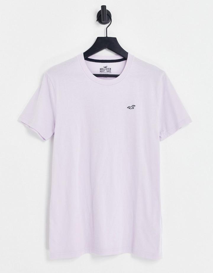 Hollister Icon Logo T-shirt In Lilac-purple