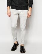 Hoxton Denim Light Gray Spray On Spray On Jean - Gray
