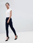 Y.a.s Clady Taillored Pants - Navy