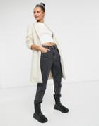 New Look Tailored Coat In Oatmeal-multi