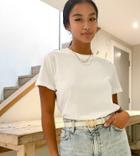 Asos Design Petite Ultimate Cotton T-shirt With Crew Neck In White - White
