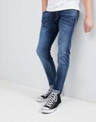 Wrangler Skinny Fit Jeans In Cloudy Blue - Blue