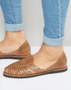 Kg By Kurt Geiger Woven Sandals In Tan Leather - Tan