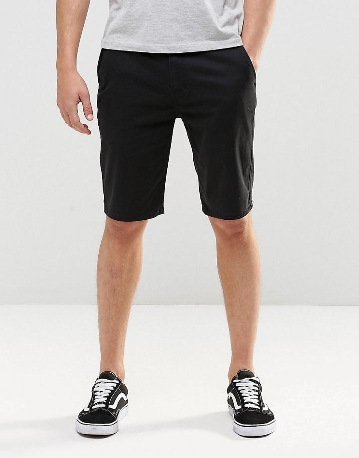 Element Chino Shorts In Black - Flint Black