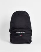 Tommy Jeans Essential Logo Backpack In Black