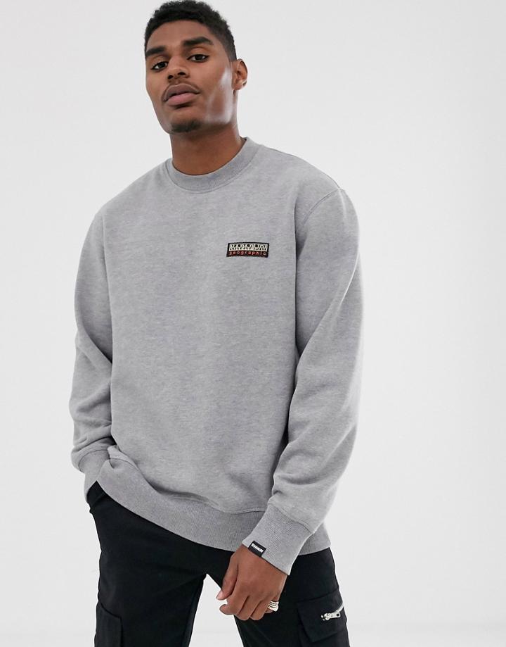 Napapijri Base Sweatshirt In Gray Melange