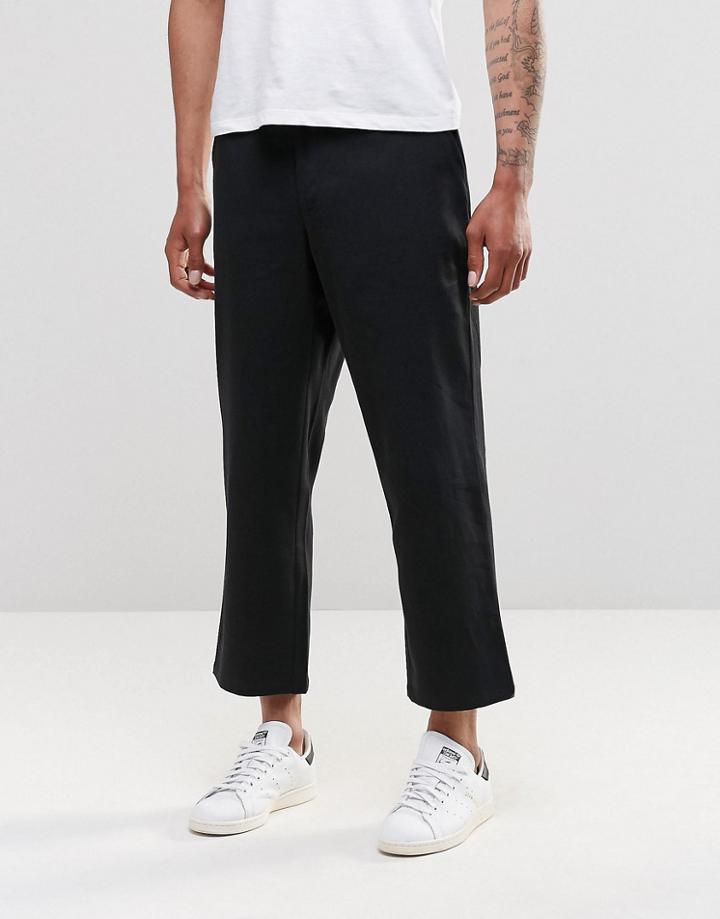 Religion Frequency Wide Leg Chinos - Black