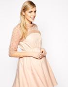 Asos Maternity Skater Dress With Cluster Embellishment - Pink